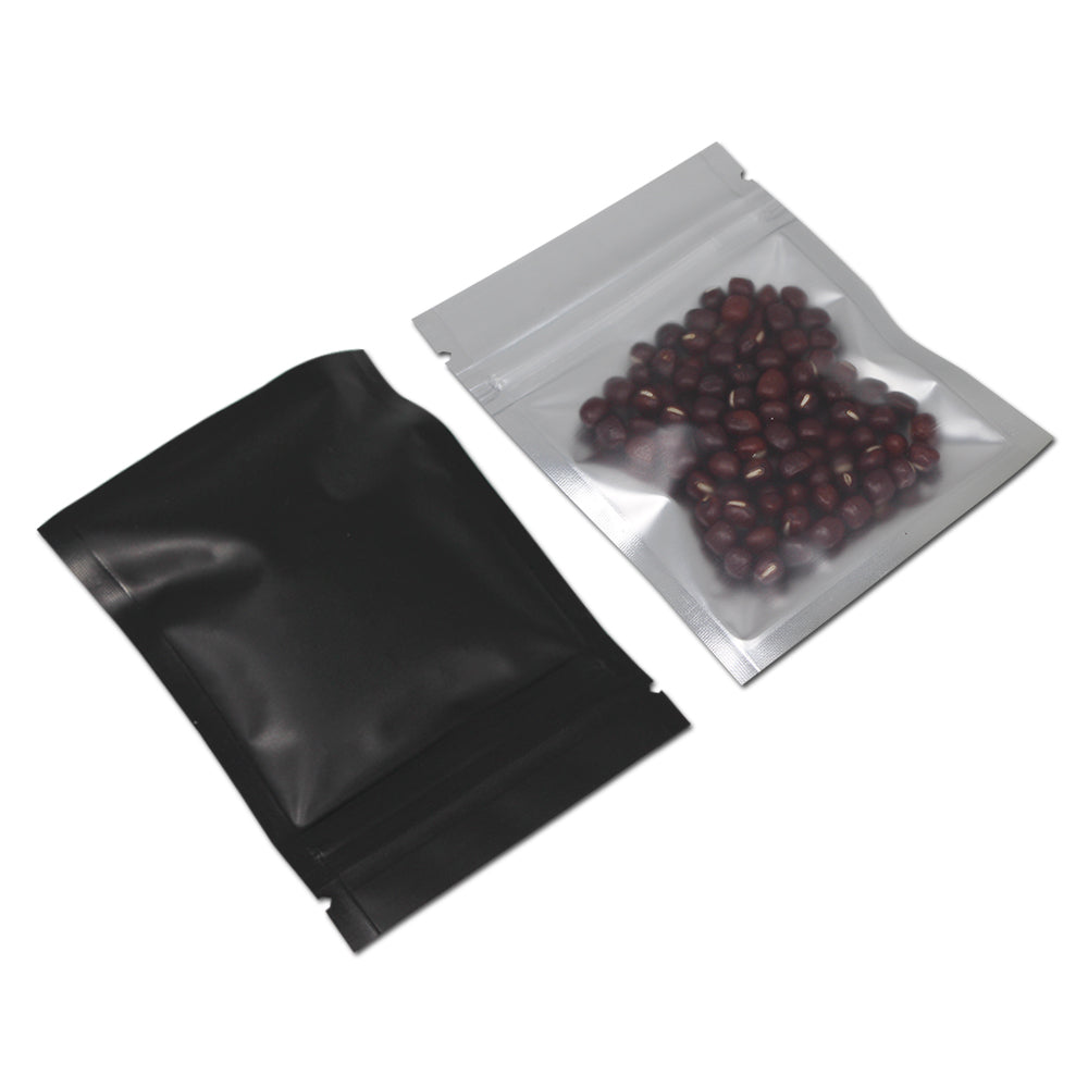 100 Pieces Resealable Mylar Food Storage Bags with Clear Window Coffee  Beans Packaging Pouch for Food Self Sealing Storage Suppli 