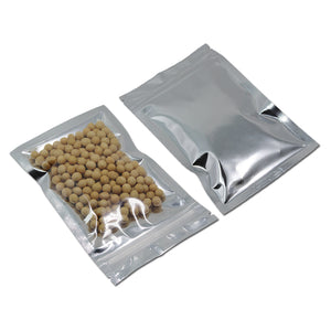 Premium Silver Metallized Heat Seal Bags 3 x 5 1/2 1/2 bottom seal 100  pack SVP35HS