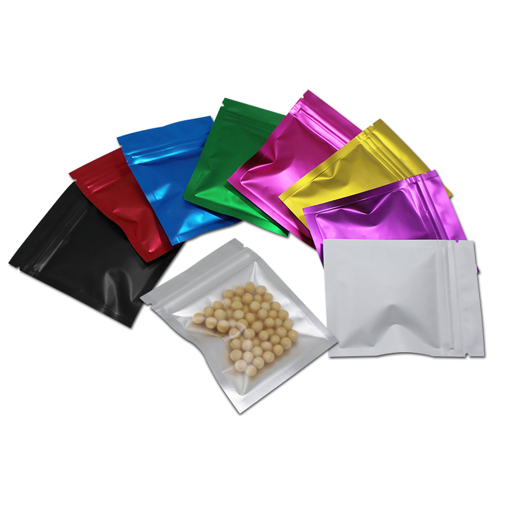 100 Pieces Mylar Bags Smell Proof Bags Resealable Bags For Small