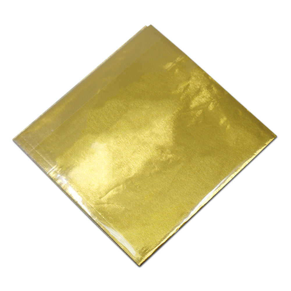 Perfect Pricee Candy Sweets Chocolate Wrapper Golden Aluminium Foil - Gold  (250 Pieces) Size - 8cmX8cm Aluminium Foil